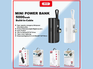 پاوربانک تایپ سی و یو اس بی 2.1 آمپر 5000 ایکس او XO-PB304 2IN1 5000mah Mini Fast Charging Portable Power bank