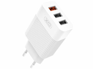 قیمت شارژر دیواری یو اس بی 2.1 آمپر و کابل شارژ میکرو یو اس بی یک متری ایکس او XO L72 EU Quick Charger 2.1A With 3 USB Ports And Micro cable