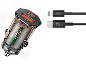 شارژر فندکی فست شارژ ماشین تایپ سی 33 وات با کابل لایتنینگ ایکس او CC50