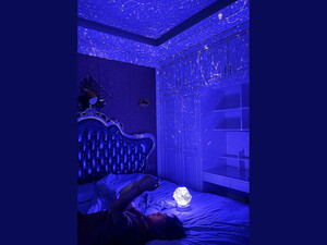 لامپ شارژی و اسپیکر بلوتوث LED 3D Starry Sky Projector Lamp Plus WZXKD-02