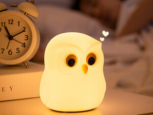 قیمت چراغ خواب رومیزی فانتزی شارژی Owl table lamp colorful silicone pat lamp