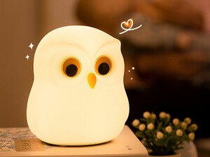 کیفیت چراغ خواب رومیزی فانتزی شارژی Owl table lamp colorful silicone pat lamp