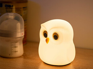 خرید چراغ خواب رومیزی فانتزی شارژی Owl table lamp colorful silicone pat lamp