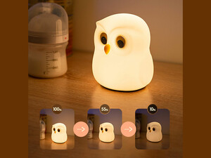 قیمت چراغ خواب رومیزی فانتزی شارژی Owl table lamp colorful silicone pat lamp