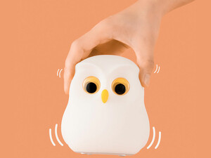 خرید چراغ خواب رومیزی فانتزی شارژی Owl table lamp colorful silicone pat lamp