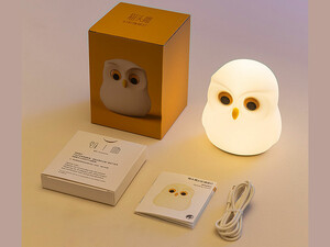 فروش چراغ خواب رومیزی فانتزی شارژی Owl table lamp colorful silicone pat lamp