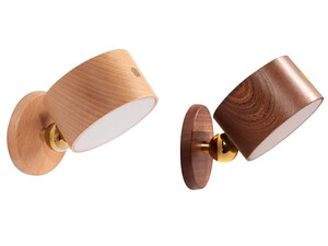قیمت چراغ دیواری چوبی با قابلیت چرخش Wooden Wall Lamp USB Rechargeable Night Light Touch Dimming Magnetic 360 ° Rotate