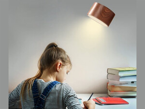 بهترین چراغ دیواری چوبی با قابلیت چرخش Wooden Wall Lamp USB Rechargeable Night Light Touch Dimming Magnetic 360 ° Rotate