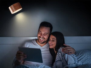 خرید چراغ دیواری چوبی با قابلیت چرخش Wooden Wall Lamp USB Rechargeable Night Light Touch Dimming Magnetic 360 ° Rotate