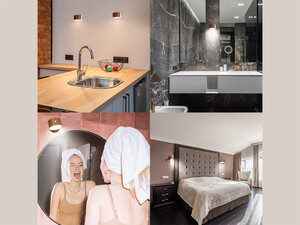 خرید چراغ دیواری چوبی با قابلیت چرخش Wooden Wall Lamp USB Rechargeable Night Light Touch Dimming Magnetic 360 ° Rotate