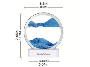 کیفیت چراغ شب تزیینی سه بعدی شن و ماسه Quicksand Painting Dynamic Hourglass Ornament Lamp 3d Three-Dimensional