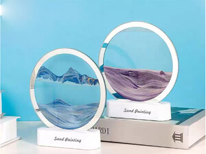 بهترین چراغ شب تزیینی سه بعدی شن و ماسه Quicksand Painting Dynamic Hourglass Ornament Lamp 3d Three-Dimensional