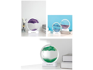 چراغ شب تزیینی سه بعدی شن و ماسه Quicksand Painting Dynamic Hourglass Ornament Lamp 3d Three-Dimensional