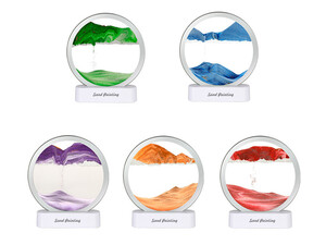 خرید چراغ شب تزیینی سه بعدی شن و ماسه Quicksand Painting Dynamic Hourglass Ornament Lamp 3d Three-Dimensional