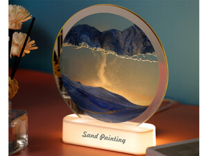 خرید چراغ شب تزیینی سه بعدی شن و ماسه Quicksand Painting Dynamic Hourglass Ornament Lamp 3d Three-Dimensional
