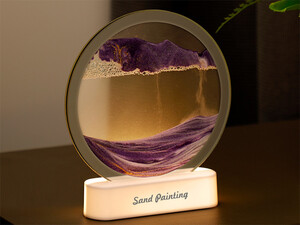 کیفیت چراغ شب تزیینی سه بعدی شن و ماسه Quicksand Painting Dynamic Hourglass Ornament Lamp 3d Three-Dimensional