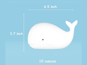 قیمت چراغ خواب سیلیکونی هفت رنگ طرح نهنگ Children Led Luminous Whale-shape Night Light 7-color Usb Rechargeable Silicone