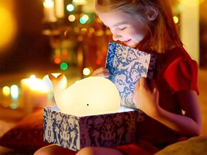 بهترین چراغ خواب سیلیکونی هفت رنگ طرح نهنگ Children Led Luminous Whale-shape Night Light 7-color Usb Rechargeable Silicone