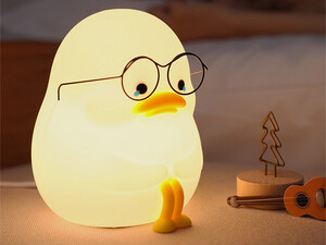 چراغ خواب رومیزی فانتزی شارژی سیلیکونیEmo Duck Kids Night Light Silicone Lamp XR-MM-L2207