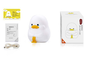 قیمت چراغ خواب سیلیکونی اردک ناز Emo Duck Kids Night Light,Cute And Dimmable Silicone Lamp