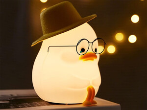 خرید چراغ خواب سیلیکونی اردک ناز Emo Duck Kids Night Light,Cute And Dimmable Silicone Lamp