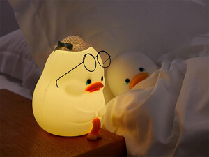 قیمت چراغ خواب سیلیکونی اردک ناز Emo Duck Kids Night Light,Cute And Dimmable Silicone Lamp