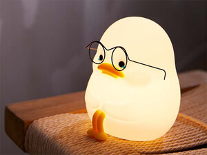 خرید چراغ خواب سیلیکونی اردک ناز Emo Duck Kids Night Light,Cute And Dimmable Silicone Lamp