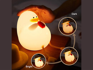 چراغ خواب سلیکونی فانتزی Silicone LED Duck Night Light Holiday Creative Rechargeable Bedroom