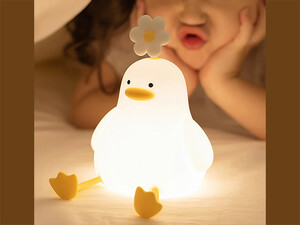 کیفیت چراغ خواب اردک گل به سر فانتزی flower duck pat lamp induction night light playful silicone pat lamp bedroom