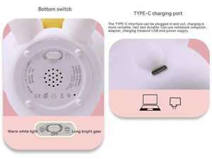 قیمت چراغ رومیزی کودک طرح خرگوش Mi Meng Youqian Rabbit Good Night Lamp Night Light XR-MM-L2208