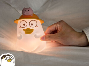 قیمت چراغ خواب رومیزی سیلیکونی کارتونی Xiao Liu Ya pat lamp USB cute desktop ornament silicone