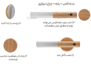 خرید چراغ سنسور چوبی هوشمند Beam Goods Smart Wooden Sensor Light
