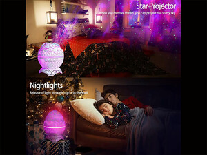 بهترین پروژکتور ستاره نور شب مدل تخم دایناسور Dinosaur Egg Galaxy Projector Starry Night Light