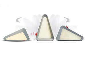 قیمت چراغ مطالعه رومیزی مثلثی Gravity Flip Sensor Lamp Reading Light USB Rechargeable Triangle Cordless Desk Lamp