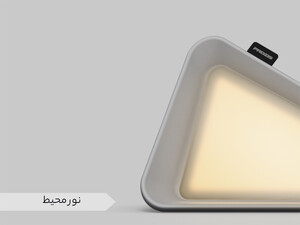چراغ مطالعه رومیزی مثلثی Gravity Flip Sensor Lamp Reading Light USB Rechargeable Triangle Cordless Desk Lamp