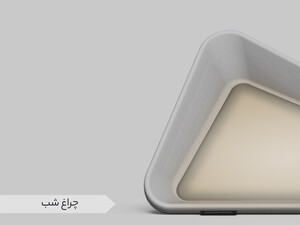 خرید چراغ مطالعه رومیزی مثلثی Gravity Flip Sensor Lamp Reading Light USB Rechargeable Triangle Cordless Desk Lamp