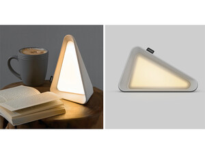 خرید چراغ مطالعه رومیزی مثلثی Gravity Flip Sensor Lamp Reading Light USB Rechargeable Triangle Cordless Desk Lamp