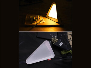 کیفیت چراغ مطالعه رومیزی مثلثی Gravity Flip Sensor Lamp Reading Light USB Rechargeable Triangle Cordless Desk Lamp