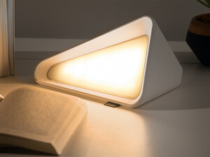 خرید چراغ مطالعه رومیزی مثلثی Gravity Flip Sensor Lamp Reading Light USB Rechargeable Triangle Cordless Desk Lamp