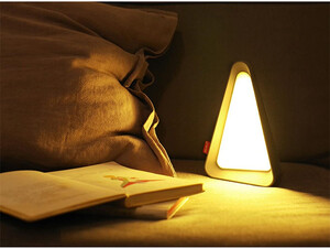 قیمت چراغ مطالعه رومیزی مثلثی Gravity Flip Sensor Lamp Reading Light USB Rechargeable Triangle Cordless Desk Lamp