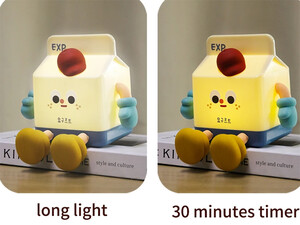 فروش چراغ خواب کارتونی اتاق کودک milk carton night light cute cartoon bedroom timer children's bedside lamp