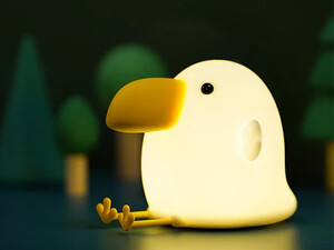 چراغ خواب رومیزی فانتزی اتاق کودک Bud bird silicone light pat sensor light USB charging table lamp QX-03
