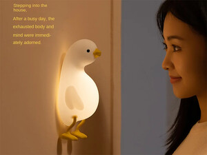 قیمت چراغ خواب فانتری طرح  اردک Bxingsftys Silicone Night Duck-shaped Desk Lamp W01