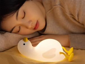 کیفیت چراغ خواب فانتری طرح  اردک Bxingsftys Silicone Night Duck-shaped Desk Lamp W01