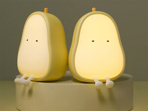 بهترین چراغ خواب طرح گلابی اتاق کودک Cute Fruit Pear lamp Silicone Night Light USB Rechargeable Dimming Cartoon Bedroom