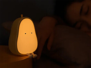 خرید چراغ خواب طرح گلابی اتاق کودک Cute Fruit Pear lamp Silicone Night Light USB Rechargeable Dimming Cartoon Bedroom