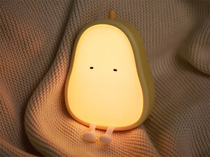 قیمت چراغ خواب طرح گلابی اتاق کودک Cute Fruit Pear lamp Silicone Night Light USB Rechargeable Dimming Cartoon Bedroom