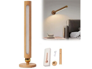 کیفیت چراغ دیواری ال ای دی چوبی قابل چرخش 360 درجه360 Degree Rotatable Wooden LED Wall Lamp