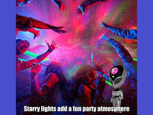خرید پروژکتور نور شب مدل آدم فضایی با چرخش 180 درجه valktech Night Light Star Projector, Upgraded 180° Rotating ET aliensun Light Projector