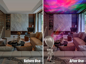 فروش پروژکتور نور شب مدل آدم فضایی با چرخش 180 درجه valktech Night Light Star Projector, Upgraded 180° Rotating ET aliensun Light Projector